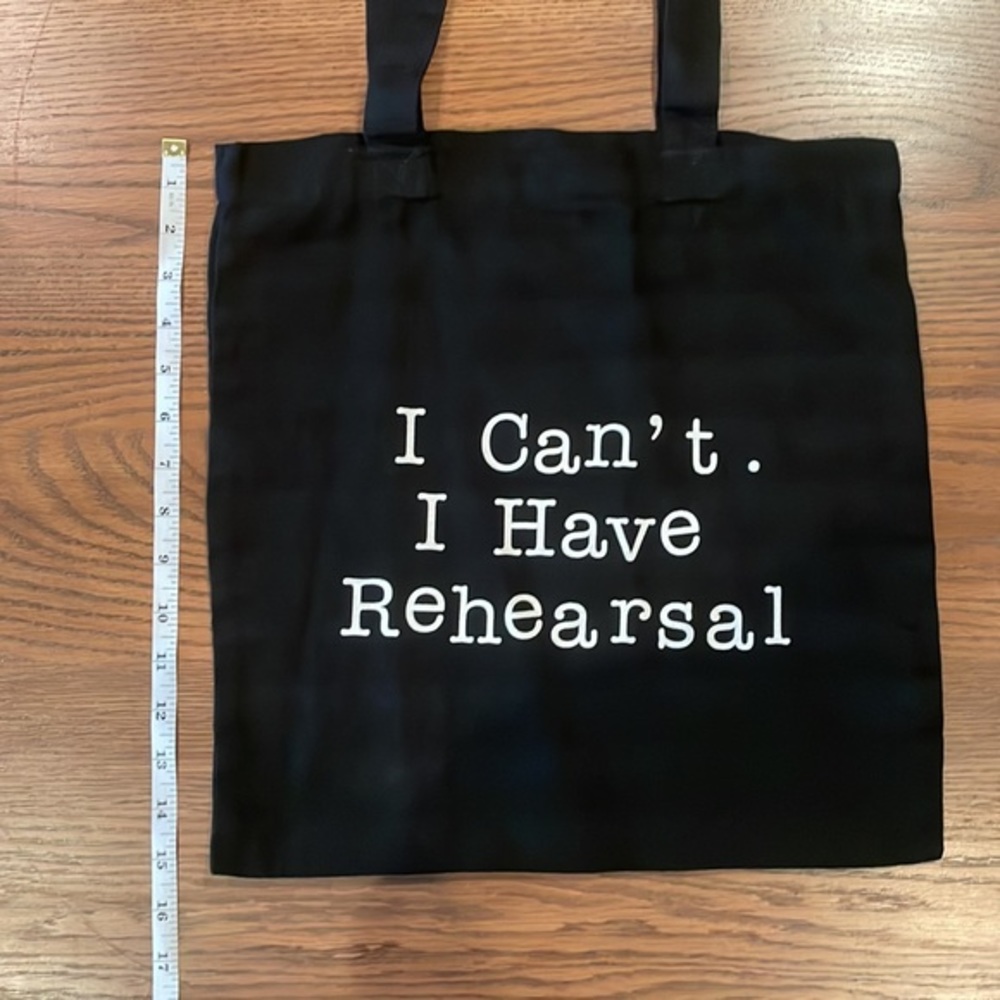 Black and White Theatre Geek Tote Bag with Drama Masks - excellent condition - Picture 6 of 7